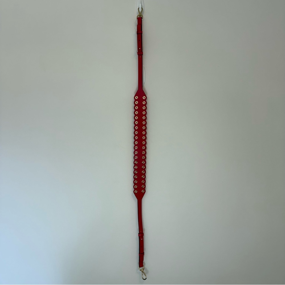 NWT MICHAEL Michael Kors Pink Leather Shoulder Strap for Bags with Gold Eyelets